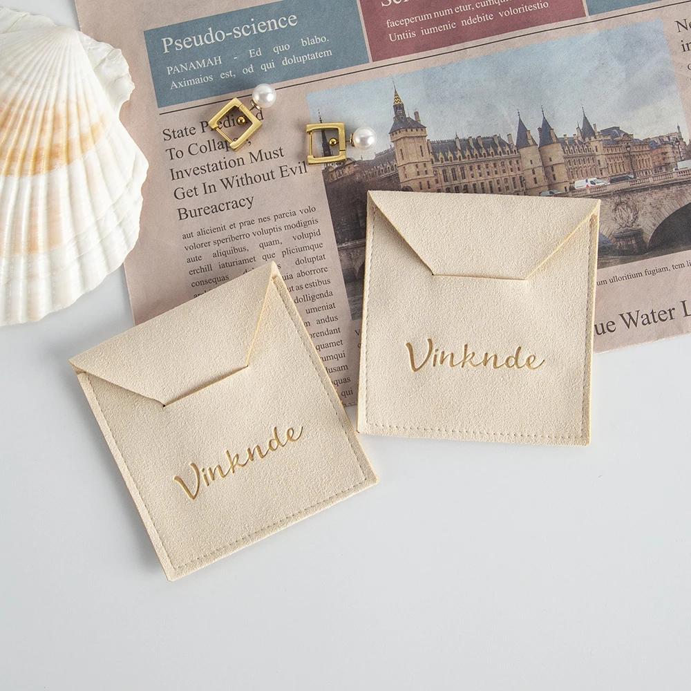 Personalized Jewelry Packaging Bag Custom Logo Cream Envelope Microfiber Pouch DIY Travel Bracelet Earring Storage Suede Bags
Personalized Jewelry Packaging Bag Custom Logo Cream Envelope Microfiber Pouch DIY Travel Bracelet Earring Storage Suede Bags