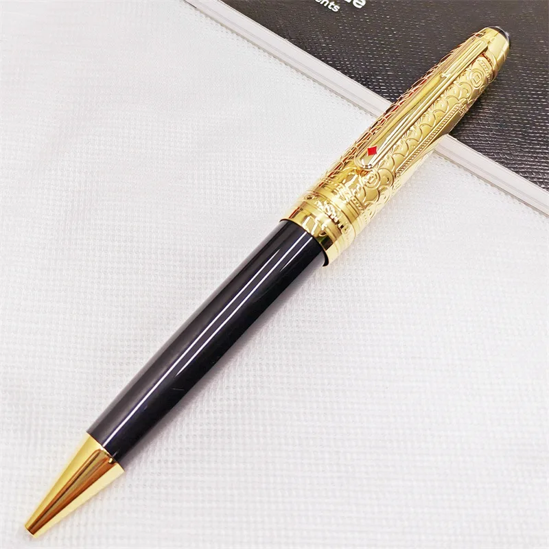 

MB Msk 145 Ballpoint Pens Elephant 80 Days Around The Earth Luxury Writing Stationery Gift Office Supplies With Serial Number