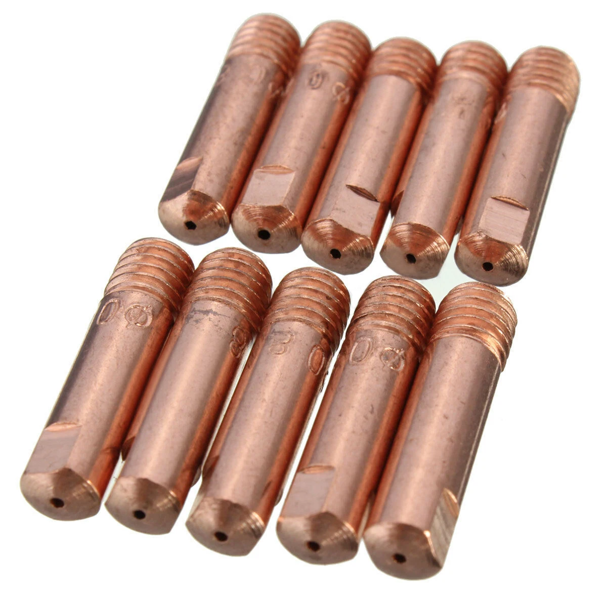 

Tips Holder Gas Kits Set Nozzles Copper 25*6mm 10Pcs 0.8/1.0/1.2mm MB-15AK MIG/MAG M6 Welding Durable Practical