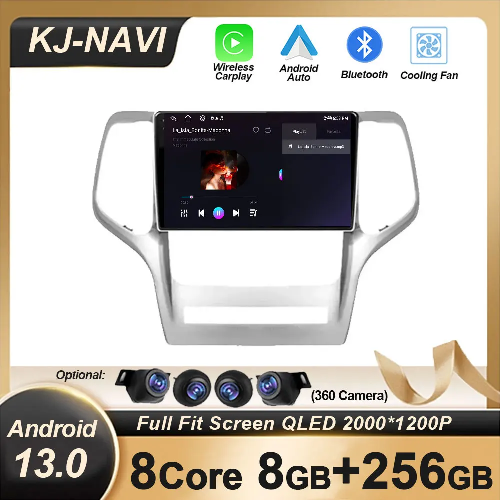 Android 13 For Jeep Grand Cherokee 2008- 2013 QLED Screen Car Radio Multimedia Video Wireless Carplay Naviigation GPS 360 Camera
Android 13 For Jeep Grand Cherokee 2008- 2013 QLED Screen Car Radio Multimedia Video Wireless Carplay Naviigation GPS 360 Camera