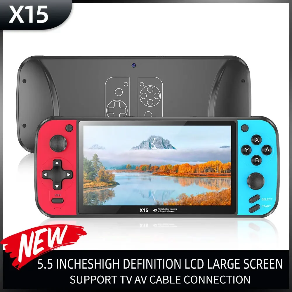 2023 5.5 inch X15 Portable Handheld Game Console For GB FC MD 5000 Retro Games Support TV Out MP4 Music Ebook Video Player Box
2023 5.5 inch X15 Portable Handheld Game Console For GB FC MD 5000 Retro Games Support TV Out MP4 Music Ebook Video Player Box