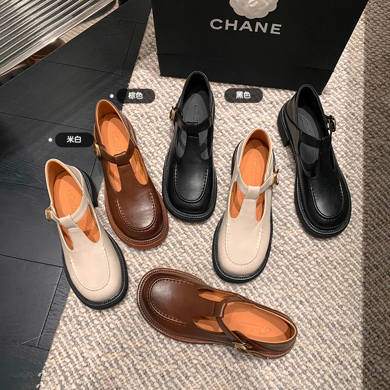 2023 new spring women pumps natural leather 22-24.5cm length cowhide+pigskin round toe Mary Jane shoes T-Buckle loafers
2023 new spring women pumps natural leather 22-24.5cm length cowhide+pigskin round toe Mary Jane shoes T-Buckle loafers