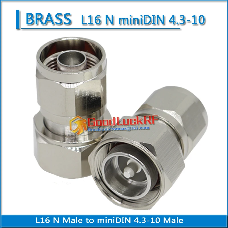 High-quality L16 N Male to miniDIN mini DIN 4.3-10 Male Plug Socket Straight Brass Coaxial 4310 RF Connector Adapters
High-quality L16 N Male to miniDIN mini DIN 4.3-10 Male Plug Socket Straight Brass Coaxial 4310 RF Connector Adapters