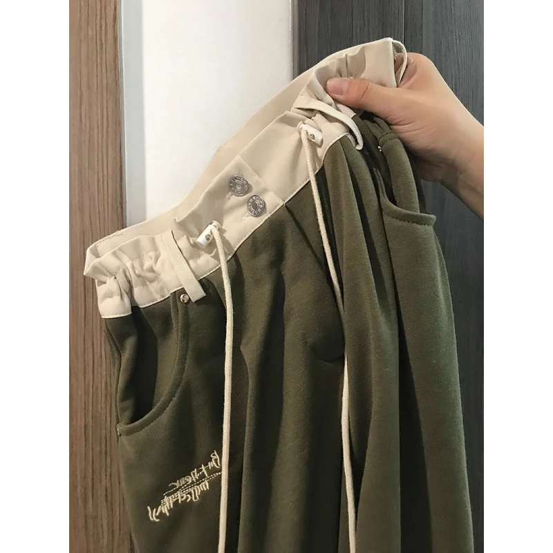 Korean Fashion Army Green Straight Pants Vintage High Waist Wide Leg Pants Casual Street Baggy Mopping Trouser Ladies Summer
Korean Fashion Army Green Straight Pants Vintage High Waist Wide Leg Pants Casual Street Baggy Mopping Trouser Ladies Summer