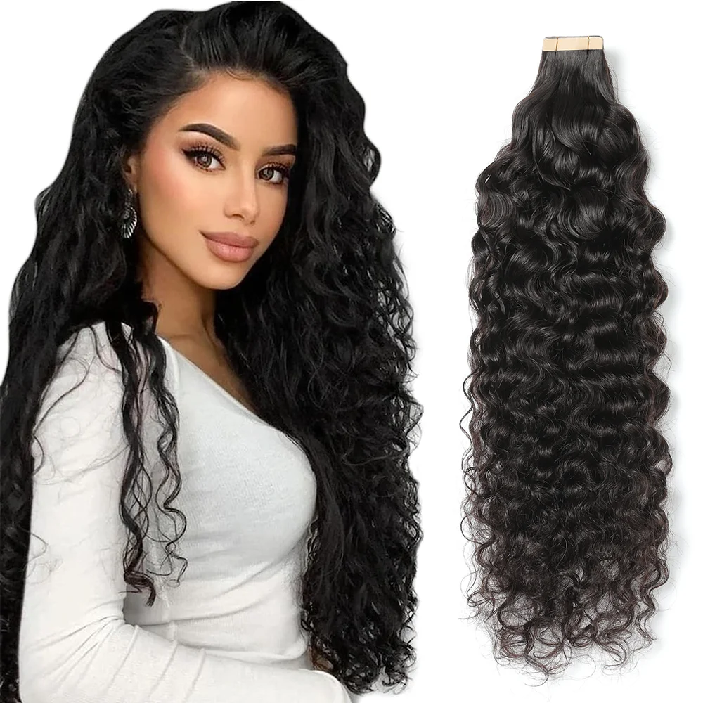 Curly Tape In Human Hair Extensions For Black Women Seamless Double Sided PU Skin Weft Remy #1B Natural Color Ends High Density
Curly Tape In Human Hair Extensions For Black Women Seamless Double Sided PU Skin Weft Remy #1B Natural Color Ends High Density