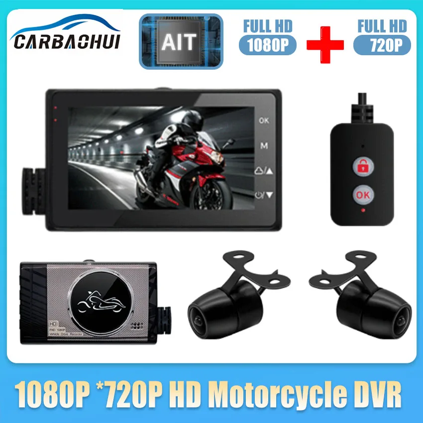 

Motorcycle Dash Cam With Specialized Dual-track Front Rear Recorder Support Loop Video Recording Parking Monitoring G-sensor