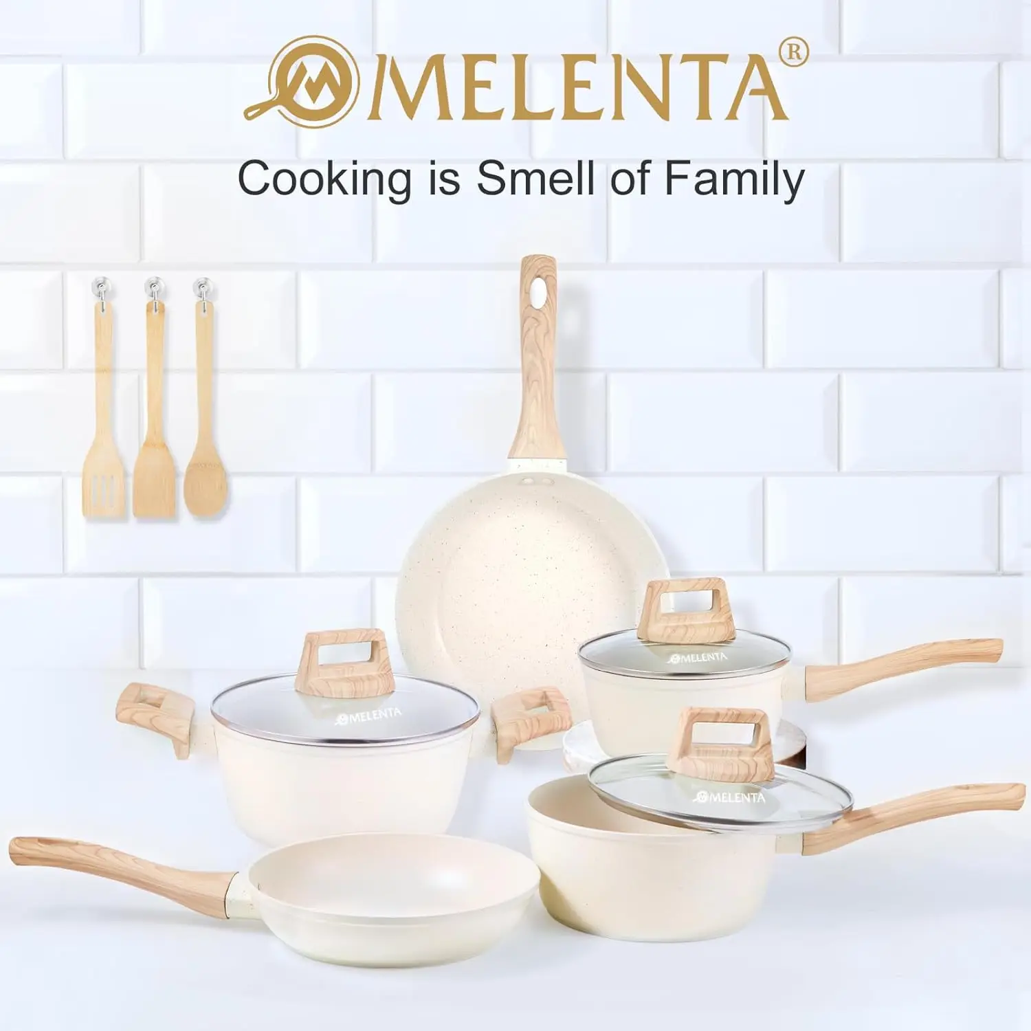 Pots and Pans Set Nonstick, 10/11pcs Kitchen Sets Induction Cookware,Stay Cool Handle & Bamboo Utensils, 100% PFOA Free, Pots and Pans Set Nonstick, 10/11pcs Kitchen Sets Induction Cookware,Stay Cool Handle & Bamboo Utensils, 100% PFOA Free,