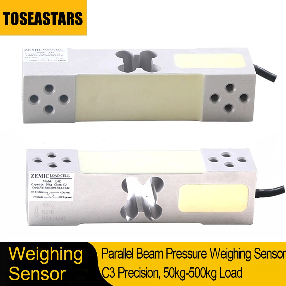 Zemic L6E-C3 Weighing Sensor Electronic Scale Pressure Sensor Single Point Parallel Beam Load Cell Platform Scale 50kg-500kg
Zemic L6E-C3 Weighing Sensor Electronic Scale Pressure Sensor Single Point Parallel Beam Load Cell Platform Scale 50kg-500kg