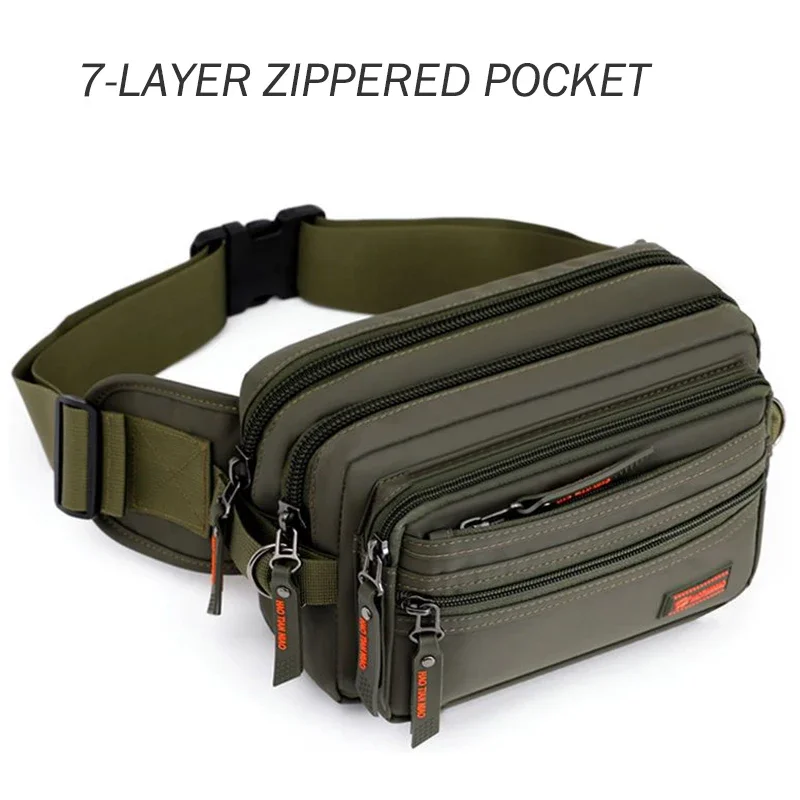 

Waist Bags for Men Fanny Pack Multi Functional Pockets Outdoors Casual Chest Pack
