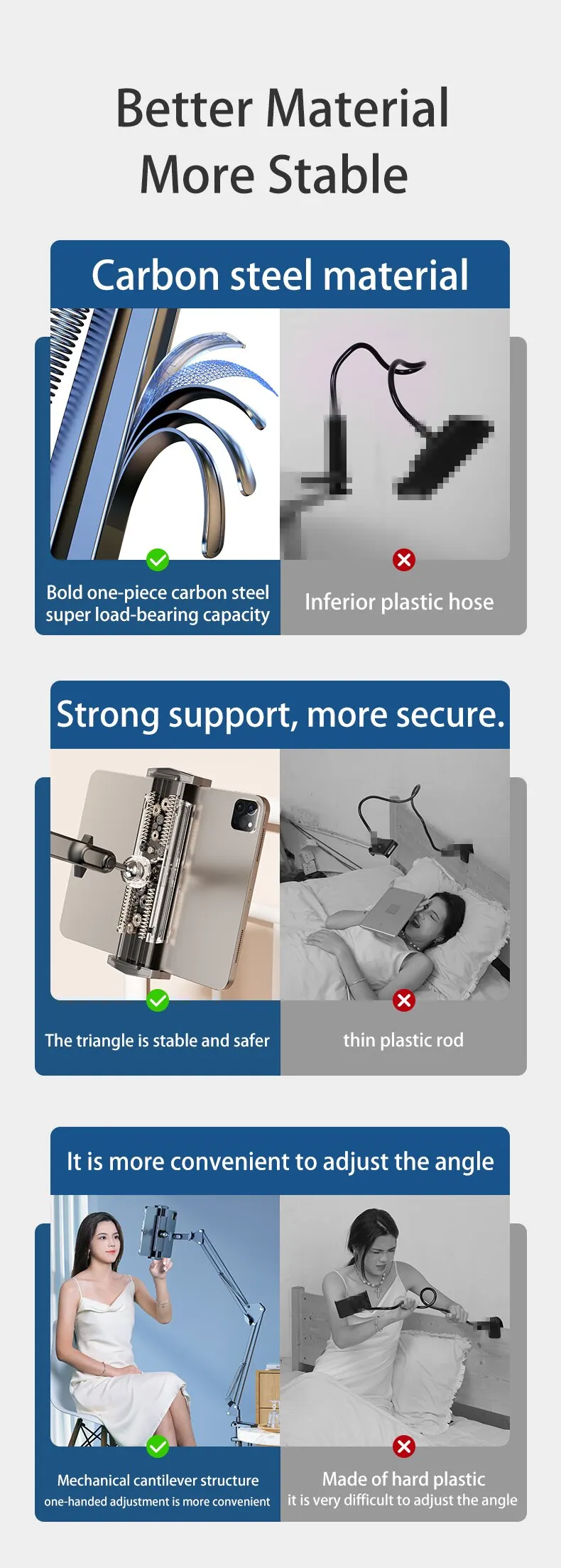 Tablet Stand Rotatable Phone Stand Long Arm Metal 180° Adjustable Holder for iPad Pro, Mini Air Xiaomi Tablet Compatible 4-12.9 inches 2 Mallzona S5a0b20510e9f4d5bb38dcba3bddb0021D Tablet Stand Rotatable Phone Stand Long Arm Metal 180° Adjustable Holder for iPad Pro, Mini Air Xiaomi Tablet Compatible 4-12.9 inches Mallzona