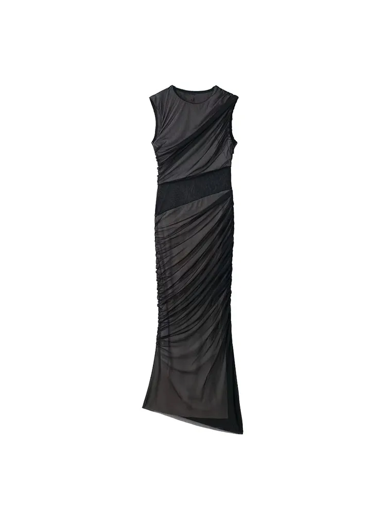 ZADATA new women's casual versatile tight-fitting fashion personality solid color O-neck sleeveless zipper retro dress
ZADATA new women's casual versatile tight-fitting fashion personality solid color O-neck sleeveless zipper retro dress