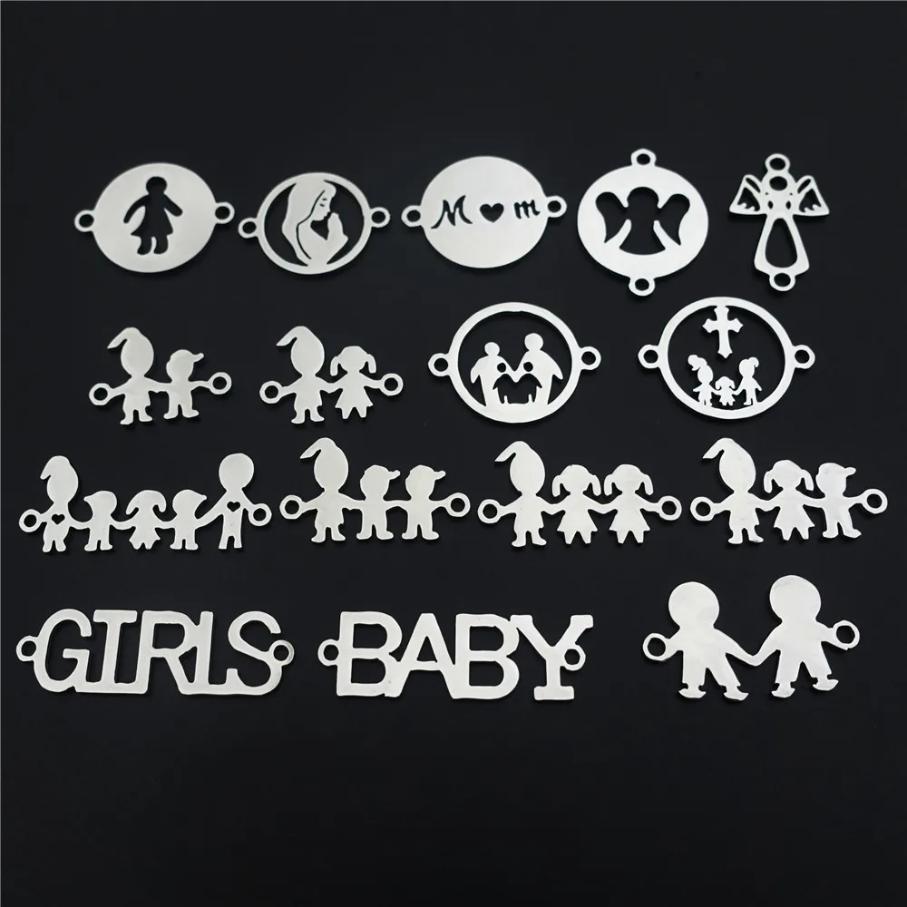 50 Pieces 2 Loops Connector Stainless Steel Mom Son Daughter Twins Boy Baby Girls Family Member Link Diy Jewelry Findings
50 Pieces 2 Loops Connector Stainless Steel Mom Son Daughter Twins Boy Baby Girls Family Member Link Diy Jewelry Findings