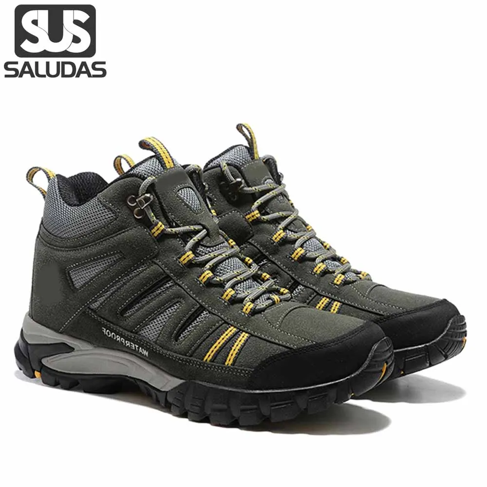 

SALUDAS Trekking Boots Outdoor Anti-skid and Wear Resistance Hiking Shoes Men's Outdoor Training Sneaker Breathable Hunting Boot