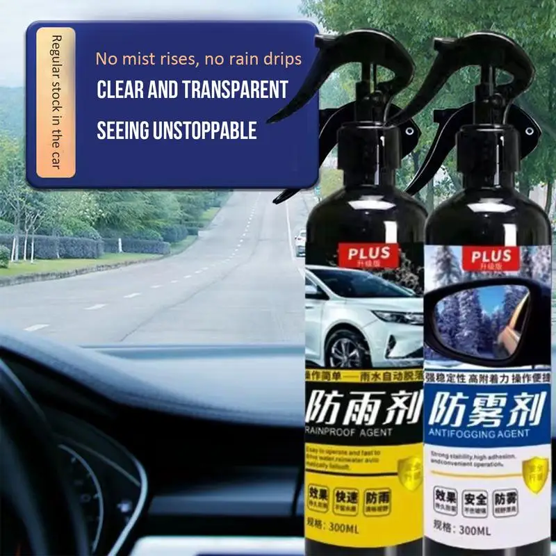 

300ml Anti Fog Spray For Car Auto Glass Coating Spray Water Repellent Rainproof Agent Glass Water Spot Agent For Windshields