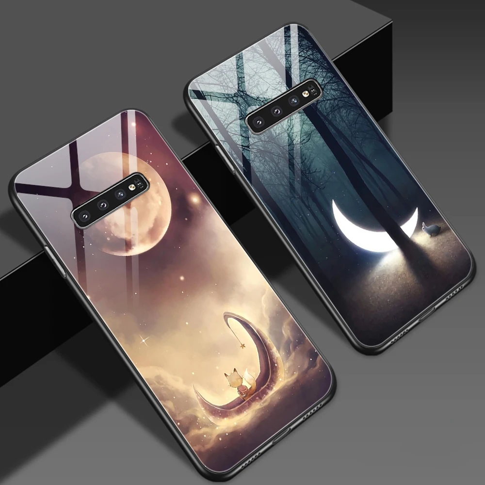 Cool Moon Case for Samsung Galaxy S21 S10 A51 S9 S10e S20FE Ultra A52 A52S 5G A32 A71 A12 Note 20 10 9 Plus Tempered Glass Cover
Cool Moon Case for Samsung Galaxy S21 S10 A51 S9 S10e S20FE Ultra A52 A52S 5G A32 A71 A12 Note 20 10 9 Plus Tempered Glass Cover