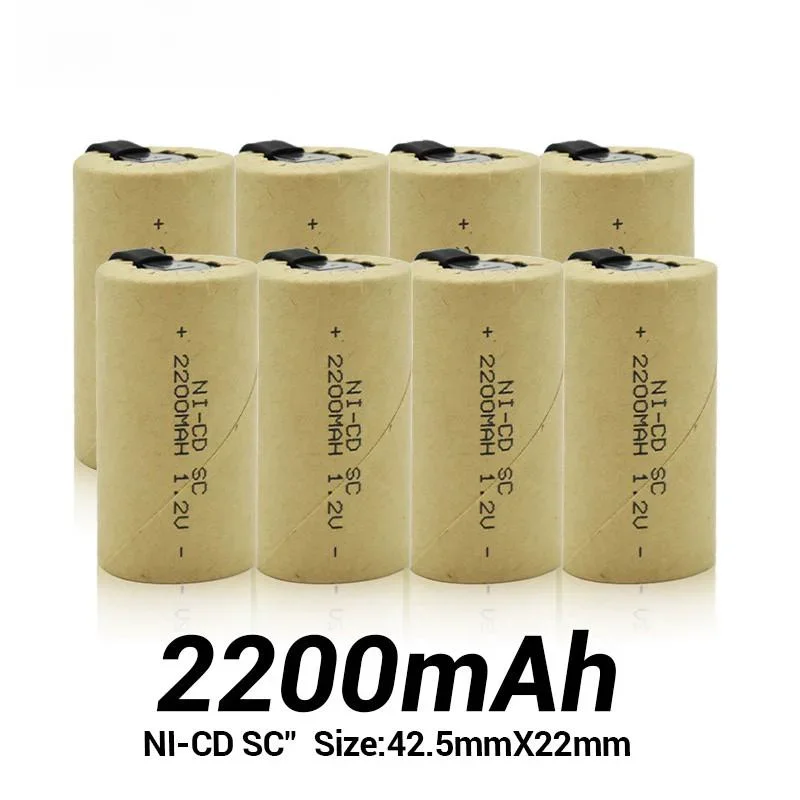 1-20pcs Screwdriver Electric Drill SC Batteries 1.2V 2200mah Sub C Ni-Cd Rechargeable Battey With Tab Power Tool NiCd SUBC Cells
1-20pcs Screwdriver Electric Drill SC Batteries 1.2V 2200mah Sub C Ni-Cd Rechargeable Battey With Tab Power Tool NiCd SUBC Cells