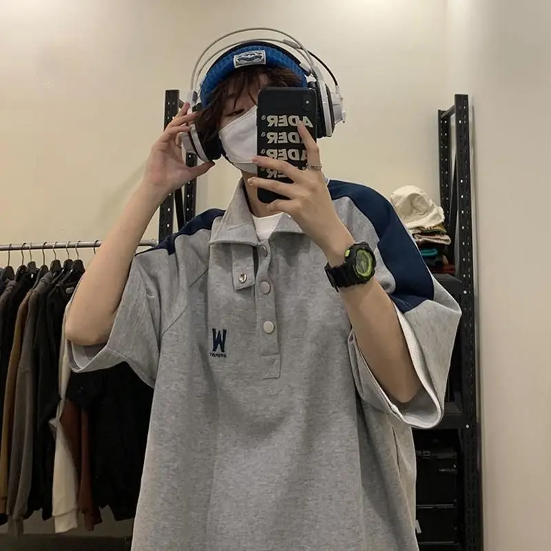 Korean floral gray polo shirt short sleeved t shirt men summer west coast hiphop half sleeve splicing design cozyfit T-shirt y2k
Korean floral gray polo shirt short sleeved t shirt men summer west coast hiphop half sleeve splicing design cozyfit T-shirt y2k