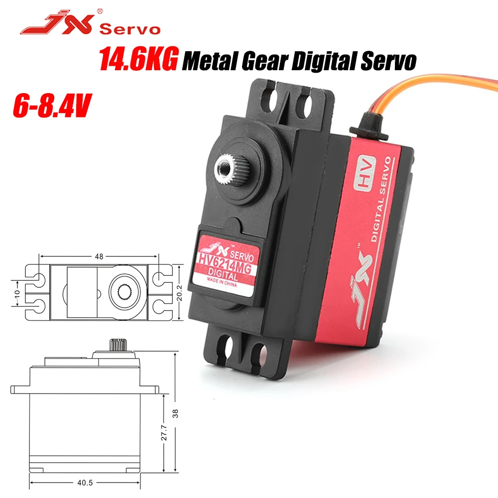 JX Servo PDI-HV6214MG 14.6KG High Precision Metal Gear Digital Motor Standard for Rc Model Airplane Car Parts toy Accessories
JX Servo PDI-HV6214MG 14.6KG High Precision Metal Gear Digital Motor Standard for Rc Model Airplane Car Parts toy Accessories