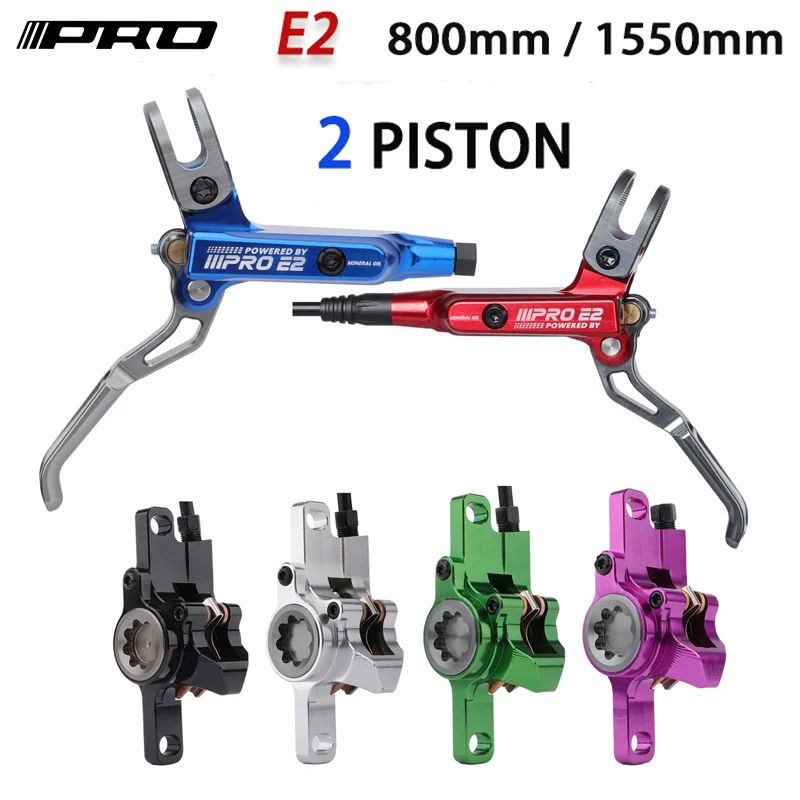 IIIPRO E2 Bicycle Hydraulic Brake 2 Piston ultra light Brake 800/1550mm MTB Oil Pressure Disc Brake with metal brake pads
IIIPRO E2 Bicycle Hydraulic Brake 2 Piston ultra light Brake 800/1550mm MTB Oil Pressure Disc Brake with metal brake pads