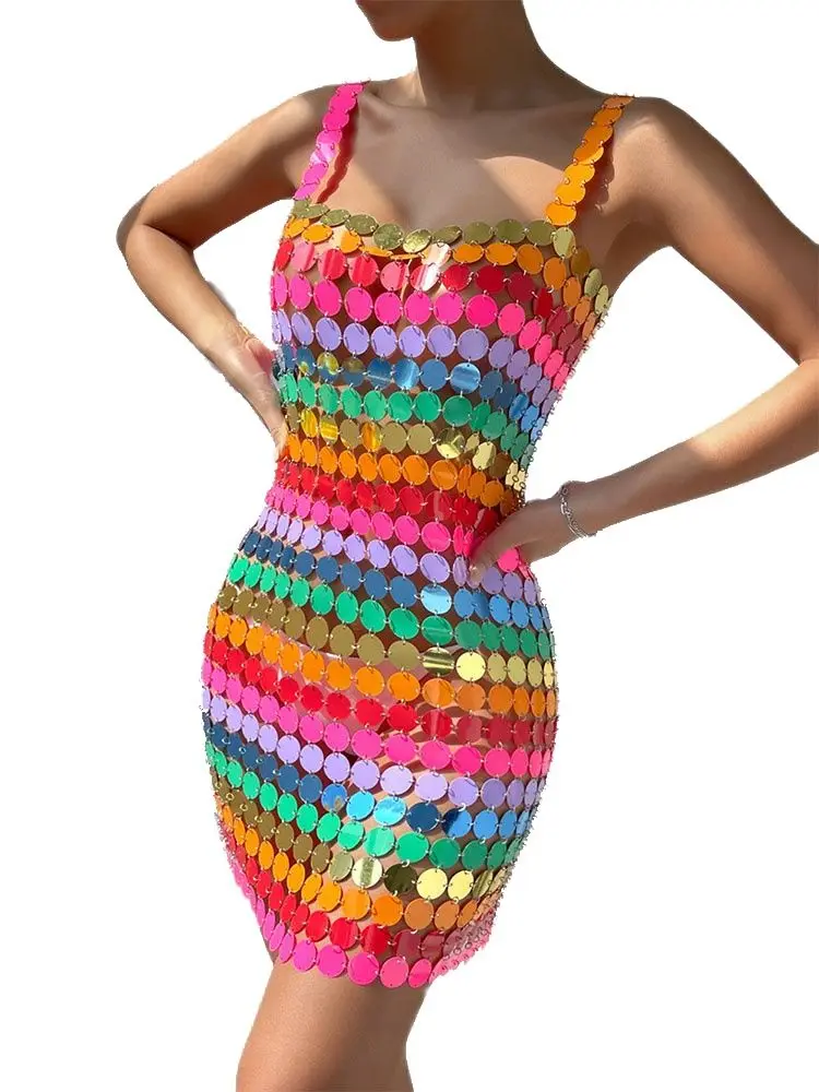 y2k Festival Sheer Colorful Sequin Dresses For Women 2023 Night Club Party Backless Split Sleeveless Women‘s Fashion Mini Dress
y2k Festival Sheer Colorful Sequin Dresses For Women 2023 Night Club Party Backless Split Sleeveless Women‘s Fashion Mini Dress