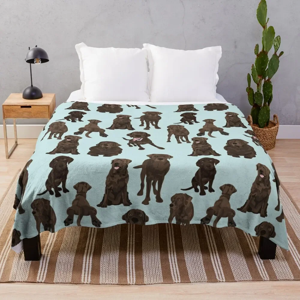 

Chocolate Lab Throw Blanket fluffy Thins Moving Bed covers Blankets
