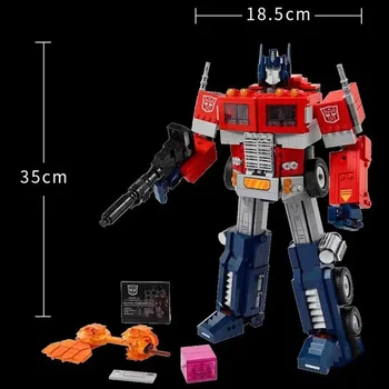 어린이용 로봇 자동차 장난감, 옵티머스 프라임 빌딩 블록, 10302 트럭, 변형 오토봇, 영화 선물, 1508 개 상품 이미지
