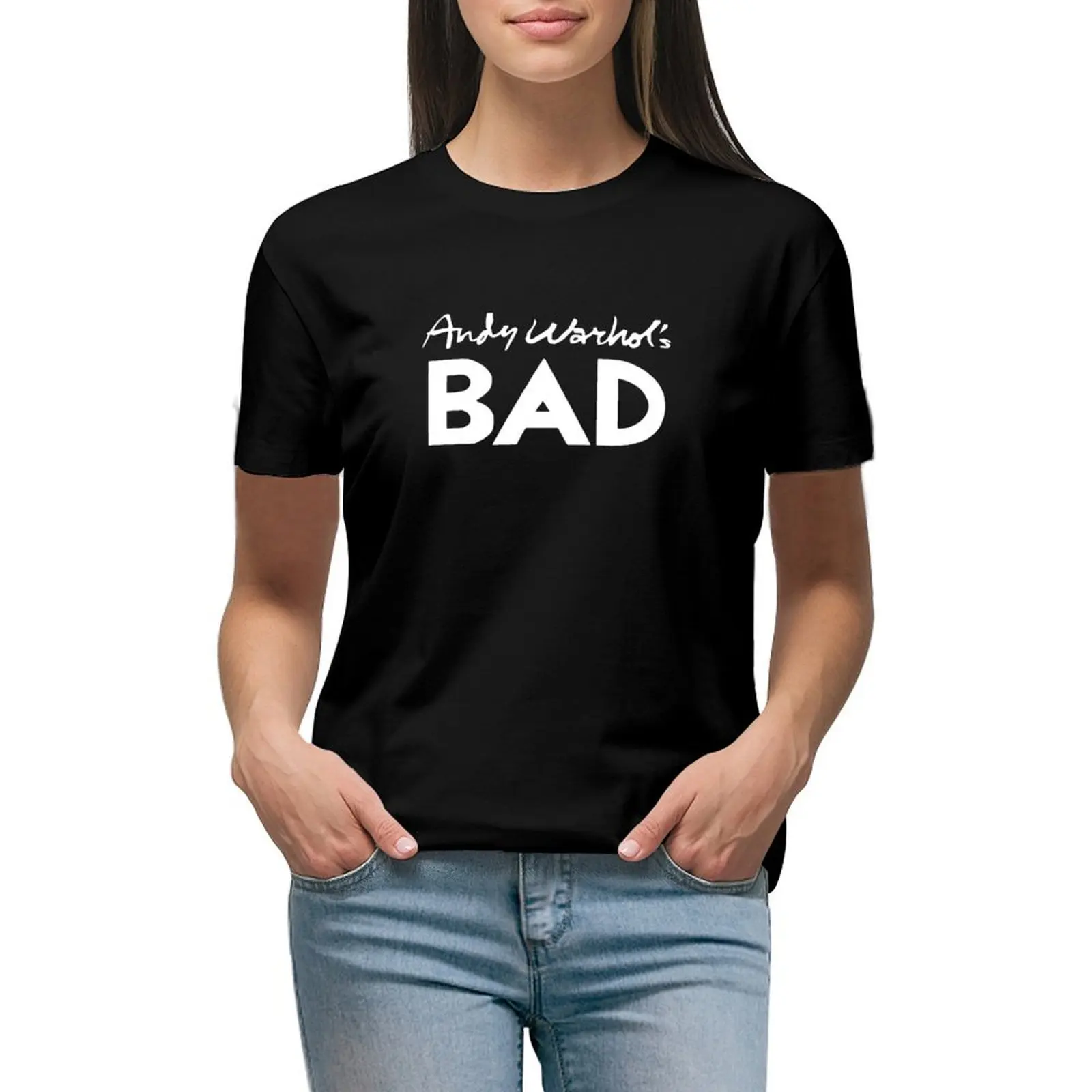 

BEST SELLER - Andy Warhol's Bad T-shirt tops funny aesthetic clothes workout shirts for Women