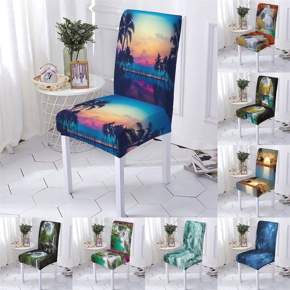 Landscape Style Stretch Chair Cover Stretch Covers Of Chairs Sunset Pattern Chair Cover Furniture Anti-Dirty Seat Chairs Covers
Landscape Style Stretch Chair Cover Stretch Covers Of Chairs Sunset Pattern Chair Cover Furniture Anti-Dirty Seat Chairs Covers
