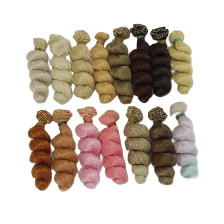 Wholesale 15*100cm High Quality Screw Curly Hair Extensions for Dolls DIY Hair Wigs Heat Resistant Fiber Hair Wefts Accessories
Wholesale 15*100cm High Quality Screw Curly Hair Extensions for Dolls DIY Hair Wigs Heat Resistant Fiber Hair Wefts Accessories
