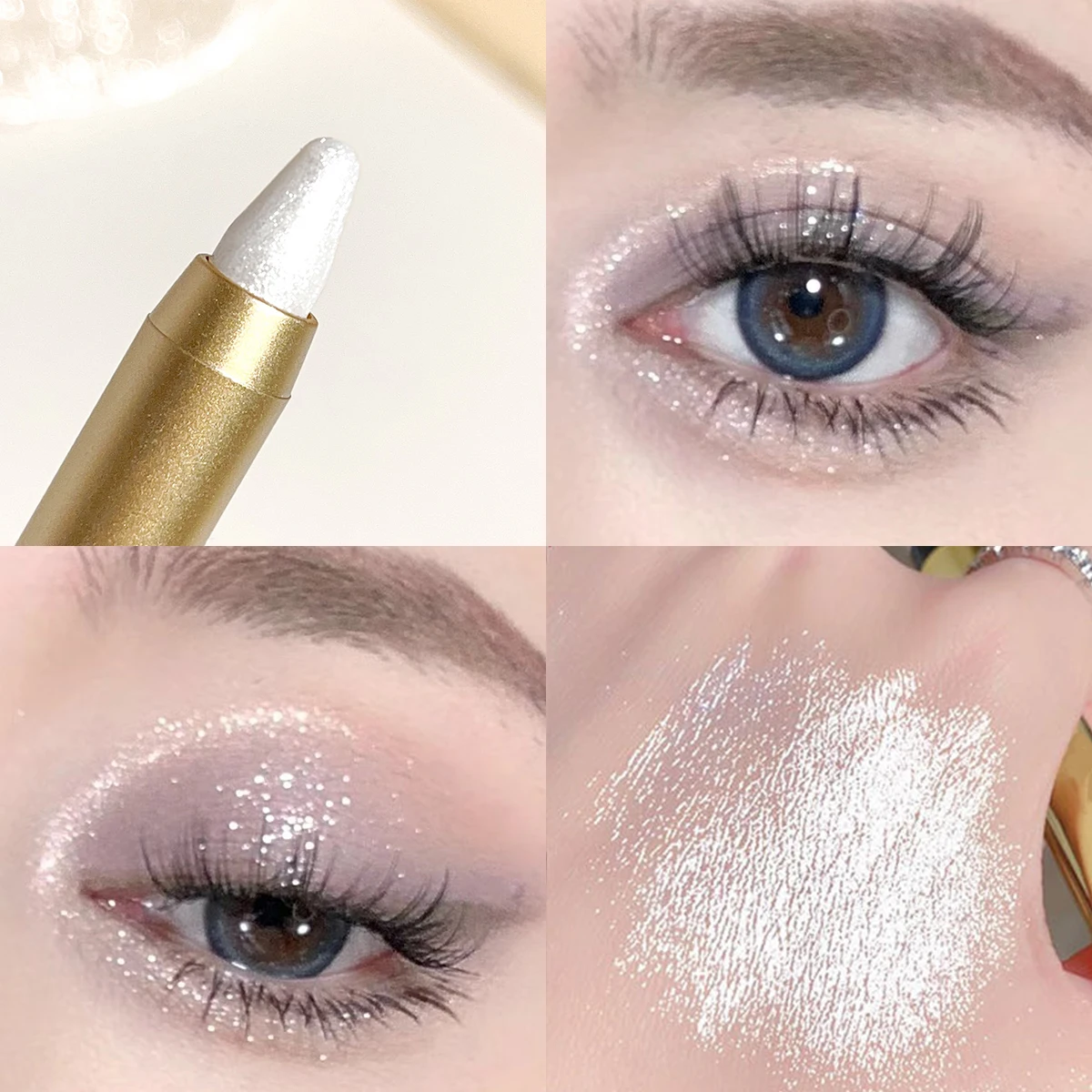 Glowing highlighter eye shadow pencil with pearlescent shimmer and fine glitter for brightening and a dimensional effect 8 S5a170b89eef341858e21fb99b9ec07517