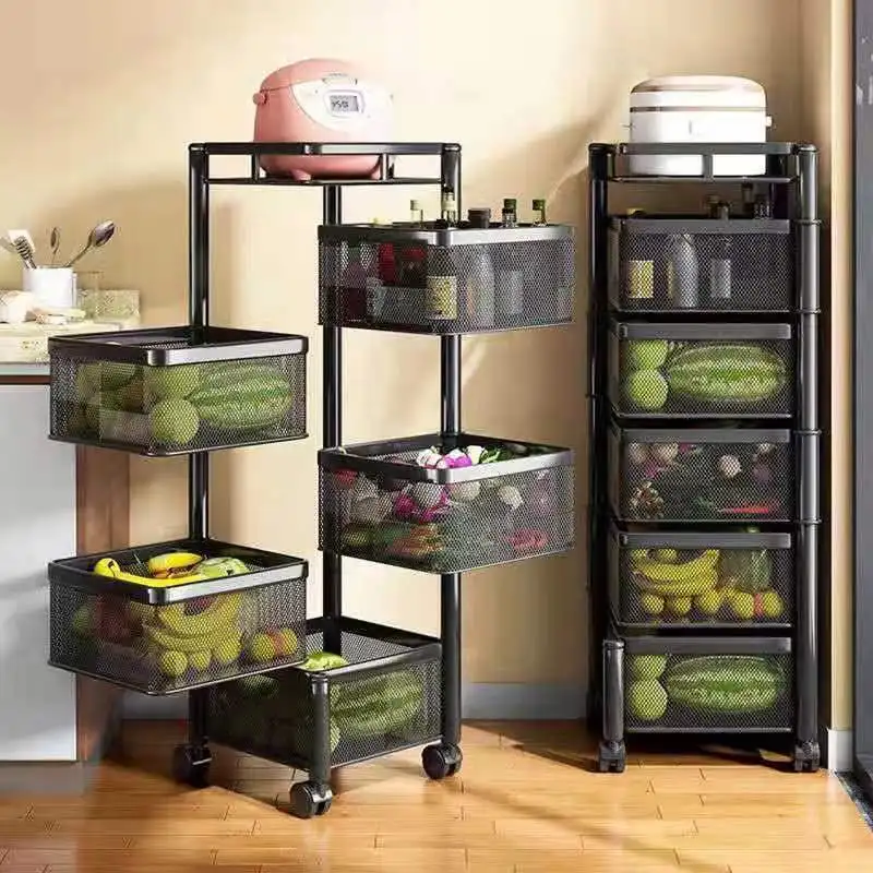 New 3/4/5 Layer Stackable Metal Basket Kitchen Storage Shelf Rotating Storage Baskets Rack Fruit Vegetable Organizer with Wheels
New 3/4/5 Layer Stackable Metal Basket Kitchen Storage Shelf Rotating Storage Baskets Rack Fruit Vegetable Organizer with Wheels