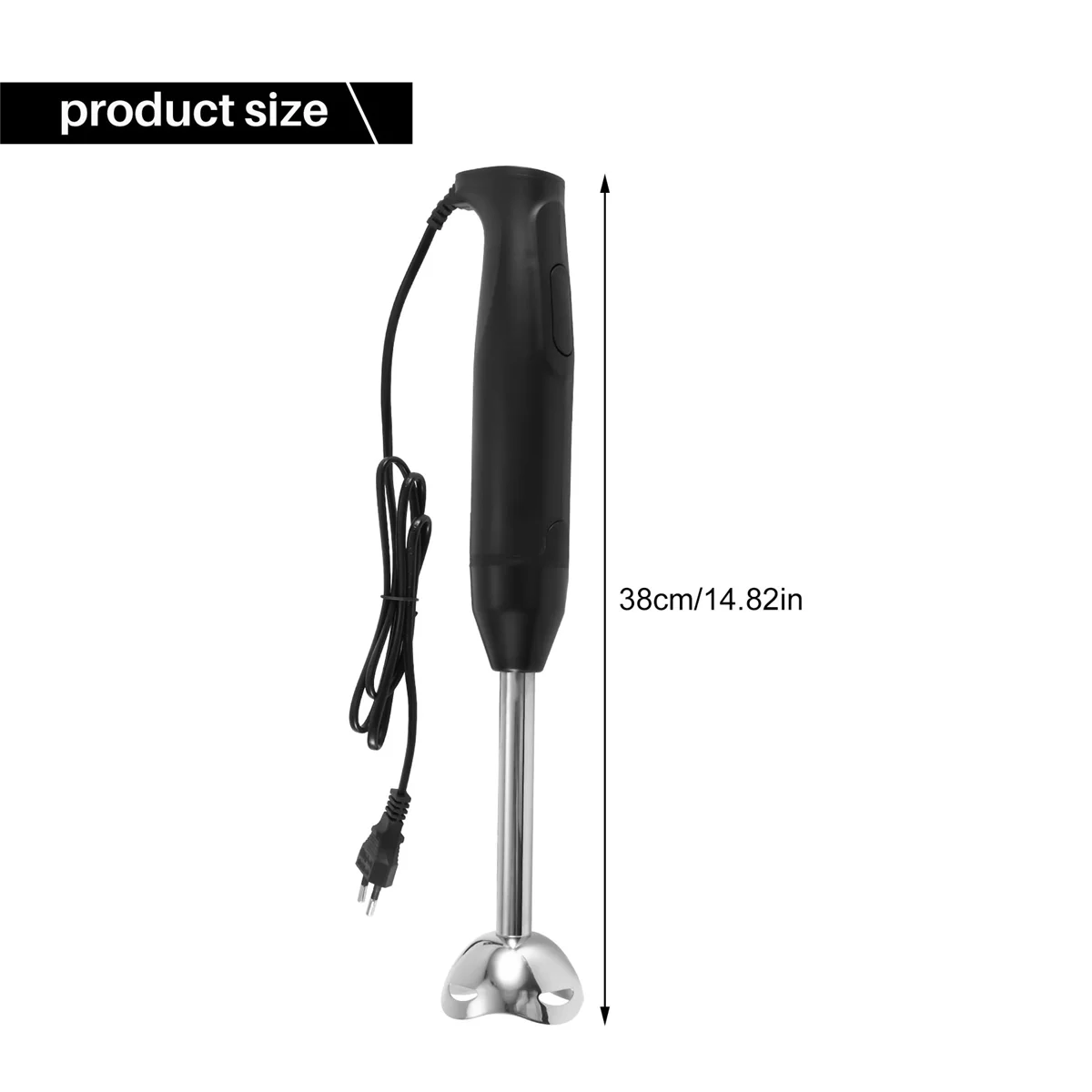 Immersion Hand Stick Blender Electric Food Vegetable Grinder Hand-Held Cooking Complementary Food Machine EU Plug Black
Immersion Hand Stick Blender Electric Food Vegetable Grinder Hand-Held Cooking Complementary Food Machine EU Plug Black