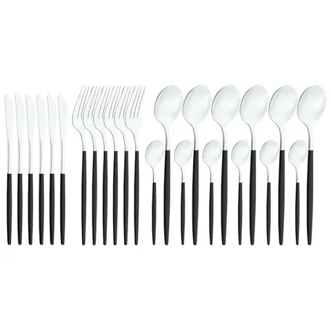 Cutlery Set 24pcs Stainless Steel Gold Dinnerware Set Tableware Set Knife Fork Coffee Spoons Gold Cutlery Set
Cutlery Set 24pcs Stainless Steel Gold Dinnerware Set Tableware Set Knife Fork Coffee Spoons Gold Cutlery Set