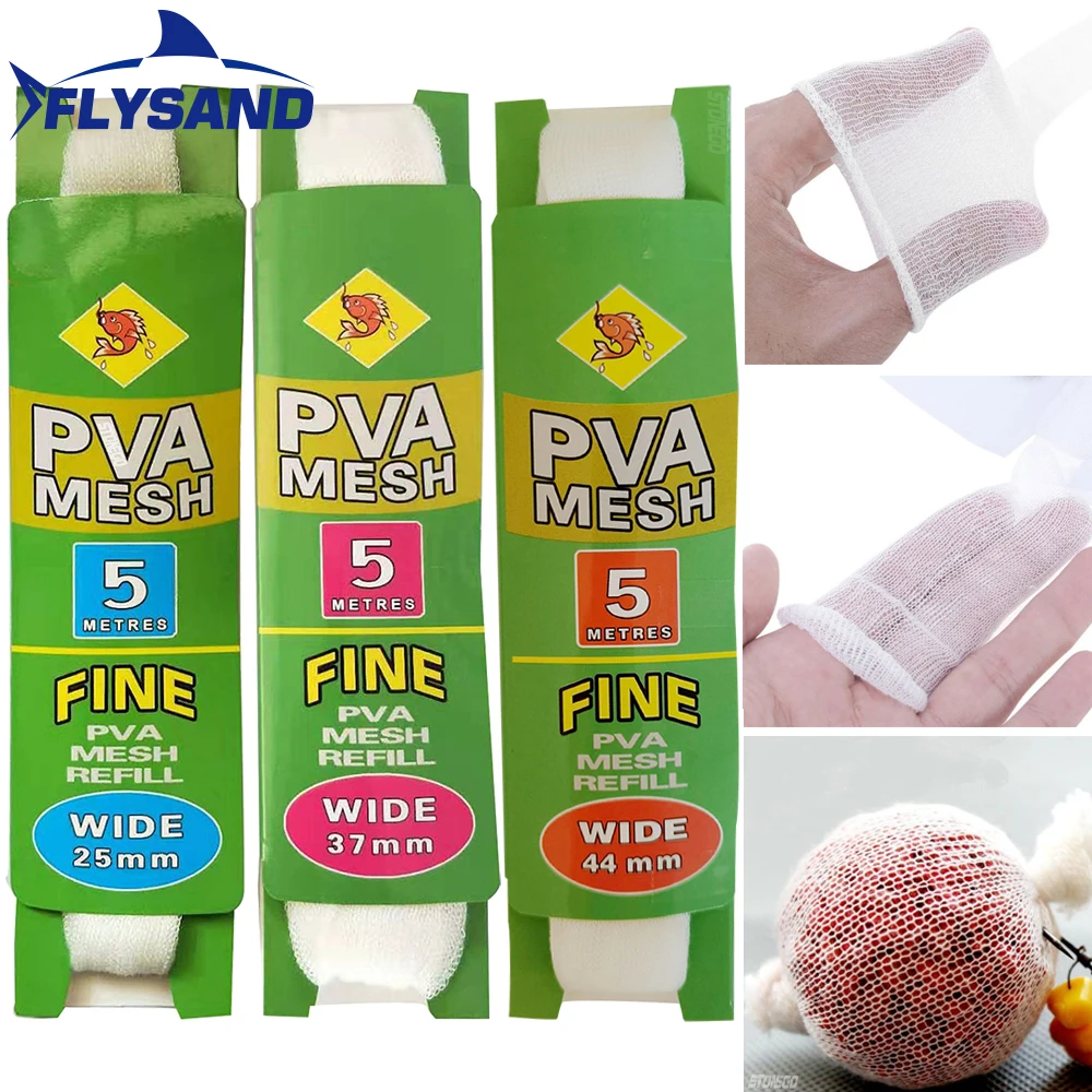 FLYSAND 5m PVA Fishing Mesh PVA Fishing Bag Mesh Water Soluble Mesh Carp Fishing Feeder Trap Bait Nets Fishing Tools 25/37/44mm
FLYSAND 5m PVA Fishing Mesh PVA Fishing Bag Mesh Water Soluble Mesh Carp Fishing Feeder Trap Bait Nets Fishing Tools 25/37/44mm