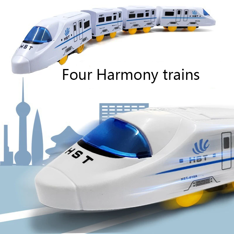 

New Harmony Railcar Simulation High-speed Railway Train Toys for Boys Electric Sound Light Train EMU Model Puzzle Child Car Toy