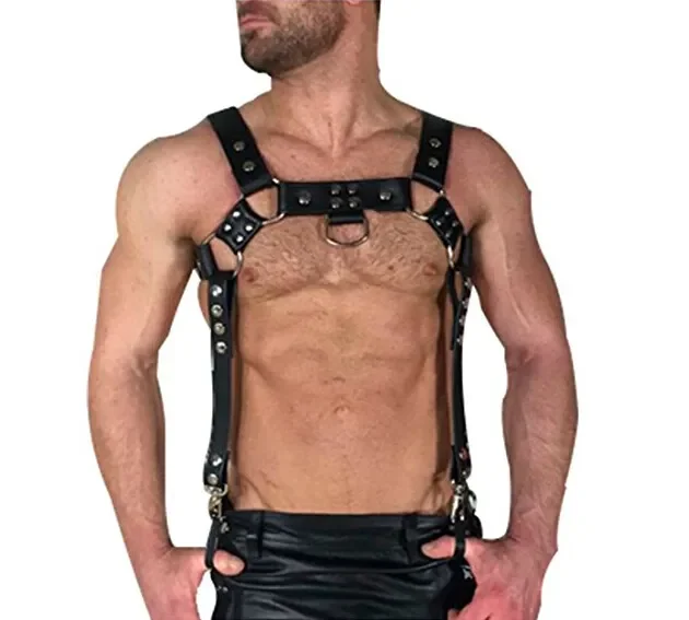 Gothic faux leather Adjustable Leather bondage strap Leather corset bondage men's nightclub performance clothes
Gothic faux leather Adjustable Leather bondage strap Leather corset bondage men's nightclub performance clothes