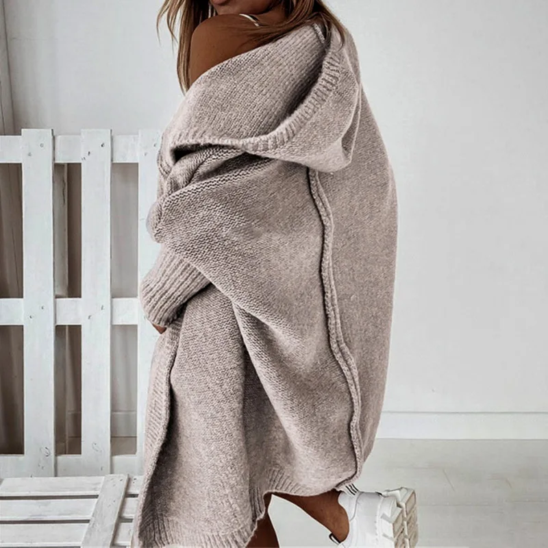 Women Solid Color Knit Sweater Coat Korean Style Knitted Long Hooded Cardigan Long Sleeve Warm Autumn Woman Clothing
Women Solid Color Knit Sweater Coat Korean Style Knitted Long Hooded Cardigan Long Sleeve Warm Autumn Woman Clothing