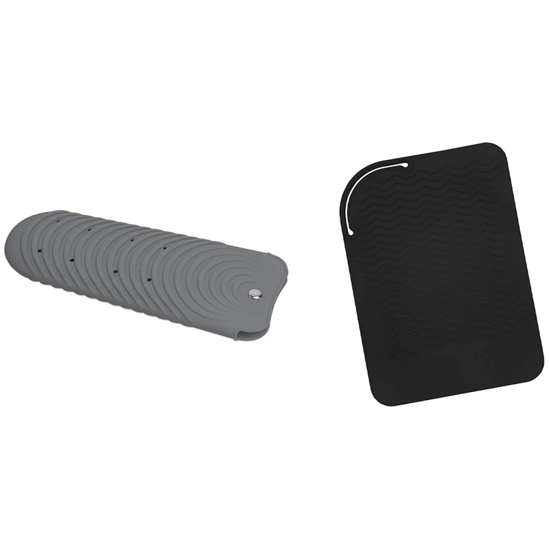 Black Silicone Heat Resistant Travel Mat & Gray Hair Straightener Pouch,Heat Resistant Mat Holder
Black Silicone Heat Resistant Travel Mat & Gray Hair Straightener Pouch,Heat Resistant Mat Holder
