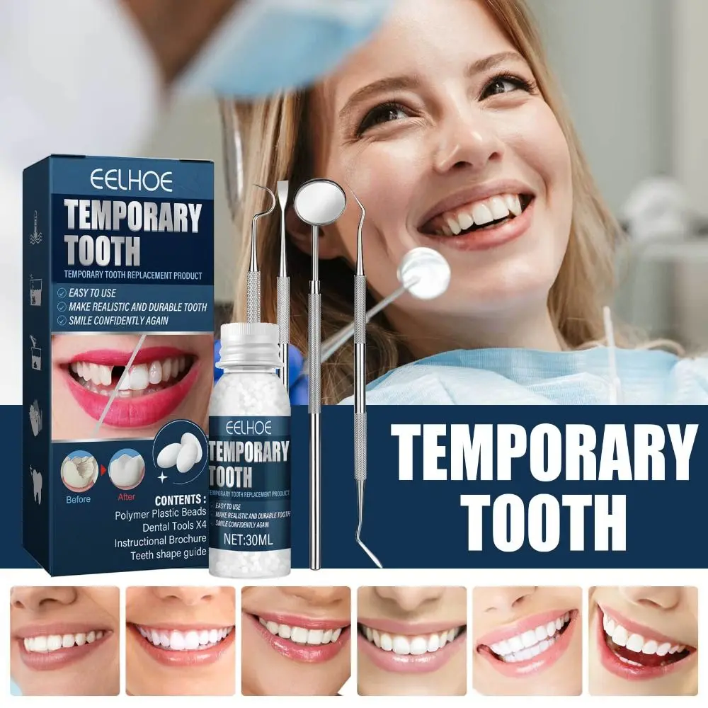 

Moldable Tooth Veneer Dentures Broken Teeth Gaps Repair Tooth Repair Kit Filling Teeth Glue Temporary Tooth Filling Material