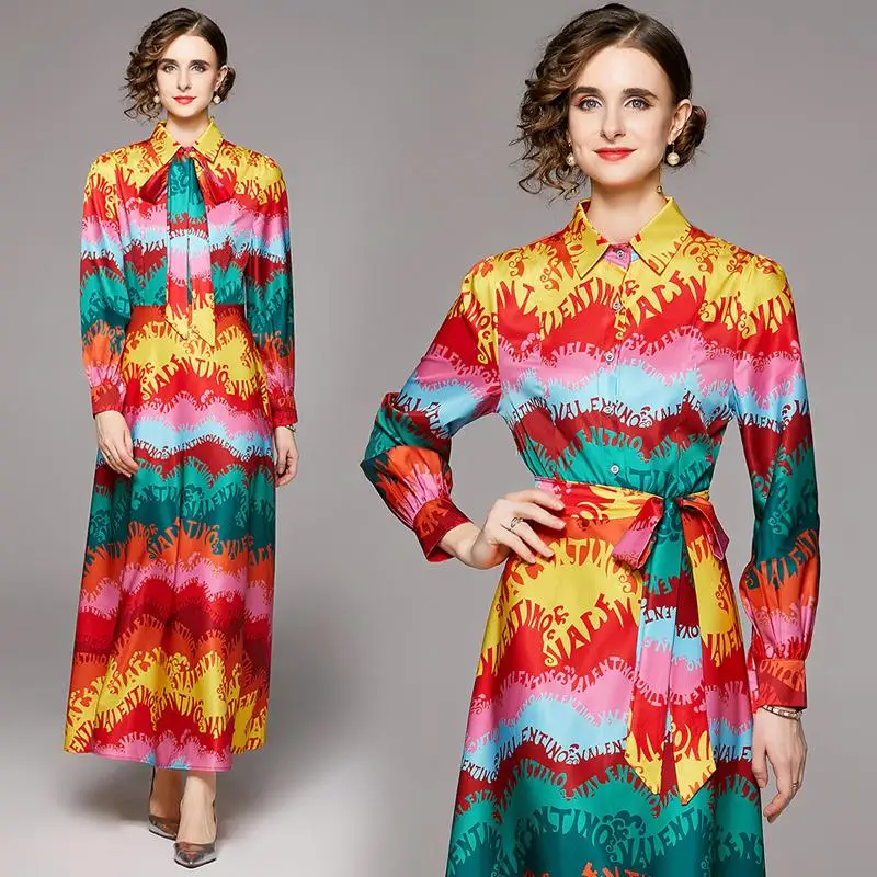 Graceful Occident Vintage Loose Softerable Autumn Robe Fantasty Ethnic Multi Color Big Swing Bandage Corest Quality Vestidos
Graceful Occident Vintage Loose Softerable Autumn Robe Fantasty Ethnic Multi Color Big Swing Bandage Corest Quality Vestidos