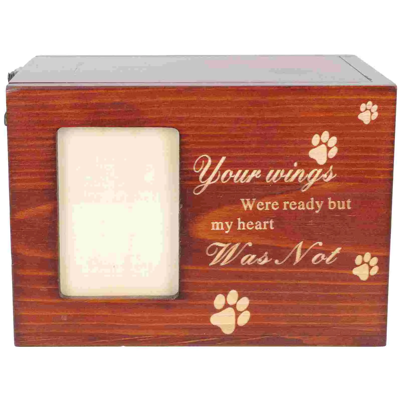 

Box Pet Ashes Urn Dog Memory Cremation For Urns Keepsake Photo Wooden Memorial Dogs Ash Cat Casket Small Bone Or Cats Gifts Paw