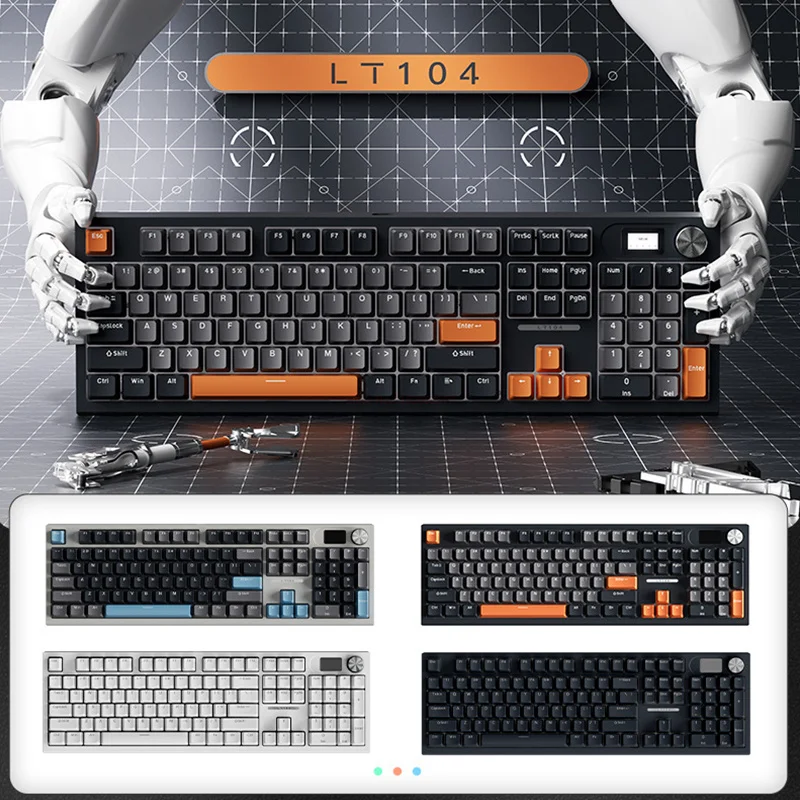 104 Key Langtu Lt104 Wireless Bluetooth Mechanical Keyboard Wired Tri-mode Rgb Backlit Abs Hot Swap Lcd Office Gamer Windows Mac
104 Key Langtu Lt104 Wireless Bluetooth Mechanical Keyboard Wired Tri-mode Rgb Backlit Abs Hot Swap Lcd Office Gamer Windows Mac