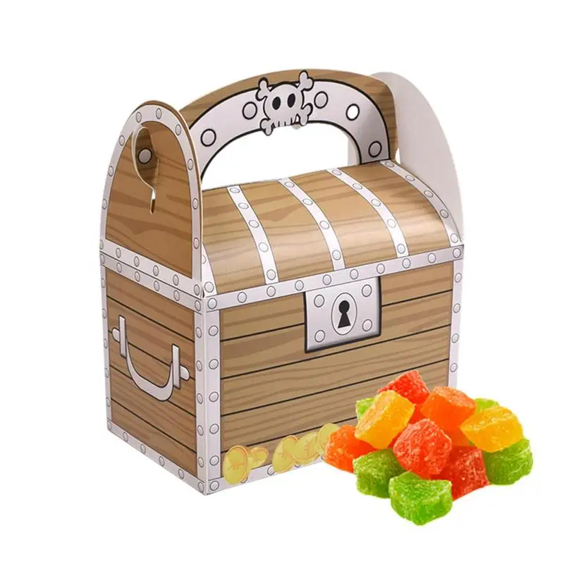 Treasure Box Durable And Portable Pirate Goody Bags With Handle Pirate Candy Boxes With Skull And Gold Coin Elements For School
Treasure Box Durable And Portable Pirate Goody Bags With Handle Pirate Candy Boxes With Skull And Gold Coin Elements For School