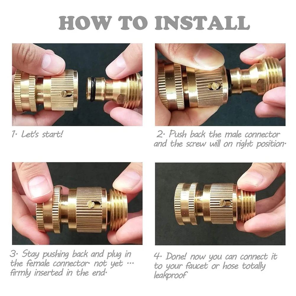 Garden Accessories Quick Connector Gold Male & Female Quick Connector Brass Garden Hoses Garden Yard Brand New
Garden Accessories Quick Connector Gold Male & Female Quick Connector Brass Garden Hoses Garden Yard Brand New