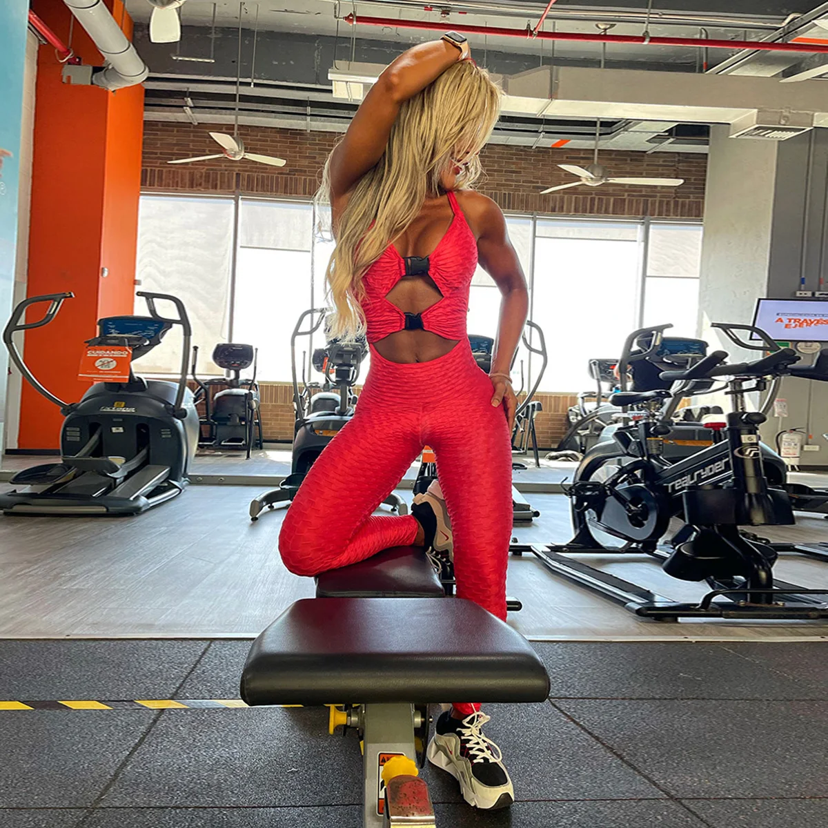 Modigirl Womens Sexy Backless Breathable Jumpsuit Summer Solid Color Skinny Tight Fitness Yoga Sportswear 2024 New
Modigirl Womens Sexy Backless Breathable Jumpsuit Summer Solid Color Skinny Tight Fitness Yoga Sportswear 2024 New