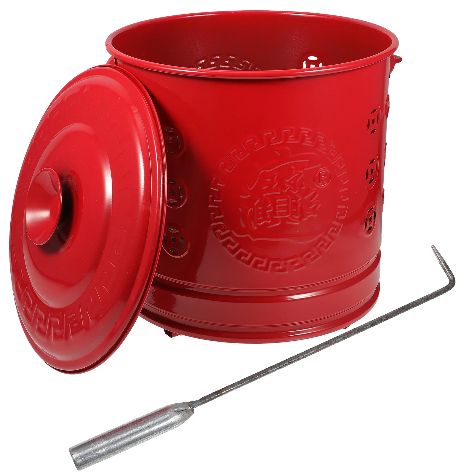 Wood Burning Fire Bowl Red Barrel Mini Trash Cans Hollow Paper Money Incinerator
Wood Burning Fire Bowl Red Barrel Mini Trash Cans Hollow Paper Money Incinerator