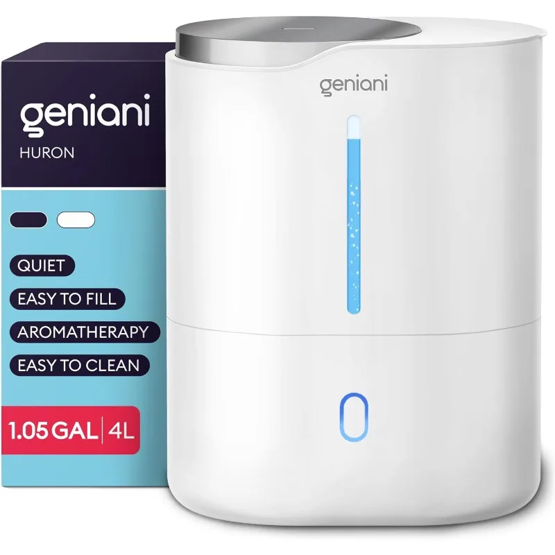 GENIANI Ultrasonic Cool Mist Humidifier for Bedroom, Large Rooms, Home, 4L - Easy Fill & Clean Humidifier Plants w/Auto Shut-off
GENIANI Ultrasonic Cool Mist Humidifier for Bedroom, Large Rooms, Home, 4L - Easy Fill & Clean Humidifier Plants w/Auto Shut-off