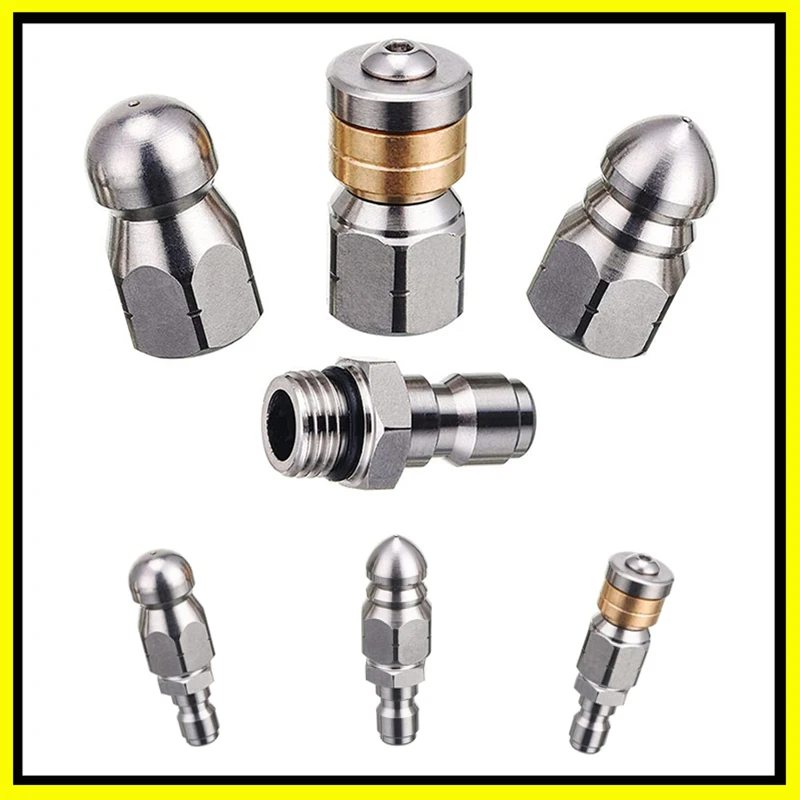 Sewer Drain Hose Jet Clearning Nozzle Stainless Steel Jetter With 1/4 inch Quick Plug Sewer Drain Pipe Jetter Cleaning Nozzle
Sewer Drain Hose Jet Clearning Nozzle Stainless Steel Jetter With 1/4 inch Quick Plug Sewer Drain Pipe Jetter Cleaning Nozzle