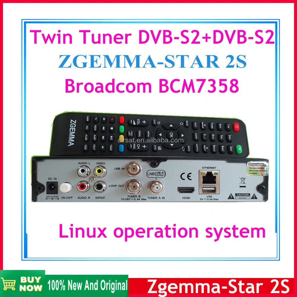 

Original Super Sale ZGEMMA-Star.2S Linux HDTV Receiver MHEG-4 H.264 Twin Tuner DVB-S2+DVB-S2 Digital Decoder Receptor Satellite