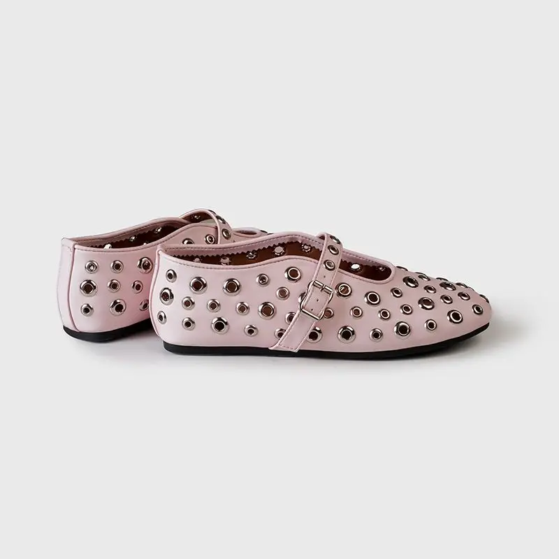 2024 French Comfortable Leather Flat Model Style Rhinestone Rivet Mary Jane Super Soft Ballet WomenShoes National Style
2024 French Comfortable Leather Flat Model Style Rhinestone Rivet Mary Jane Super Soft Ballet WomenShoes National Style